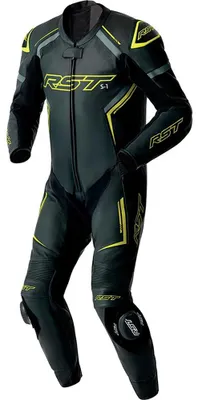Image de Combinaison de moto Rst S1 D3o, en cuir, vert et noir, taille M. Homme, vert et noir, taille M