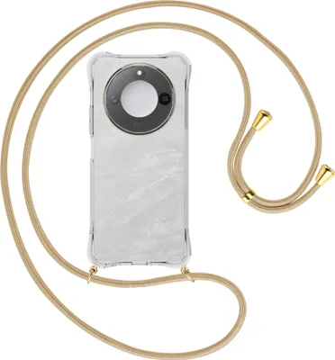 Produktbild von Handykette Backcover-Schutzhülle mit Band (Metall goldfarben) für Honor X60 5G - caramel