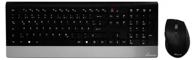 Produktbild von Kabellose QWERTZ-Tastatur mit Maus und spritzwassergeschütztem Design