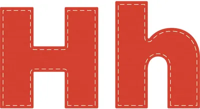 Produktbild von Crafters Edge Stanzform Sets Buchstaben A - Z : H Buchstabe: H