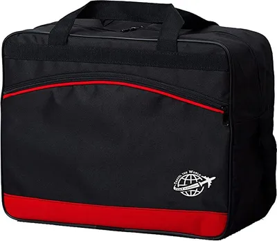 Produktbild von BAMBINIWELT Reisetasche HANDGEPÄCK Boardgepäck Flugzeug 40x20x25 40x30x20 zb Ryanair Wizzair (groß, schwarz-rot 40x30x25)