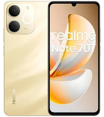 Productafbeelding van realme Note 70T, dual SIM, 4 GB RAM, 128 GB opslag, gouden kleur
