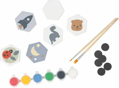 Produktbild von Kreatives Magnetisches DIY-Set: 6 süße Porzellanmagnete selbst gestalten