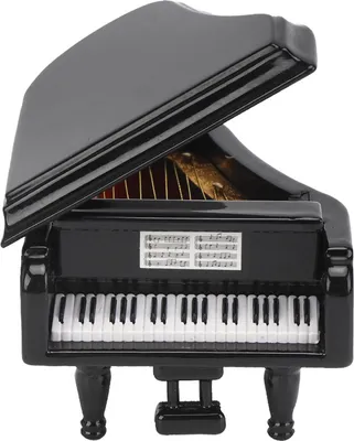 Image de Piano miniature en bois de tilleul Miniature d'instrument de musique Modèle d'instrument cadeau Ornements