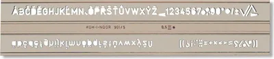 Produktbild von Schablone - Schriftschablone 5,0 mm - Transparent Rauchfarbig