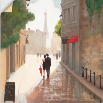 Produktbild von ARTland Wandbild, selbstklebend Paris Romanze I Größe: 30x30 cm
