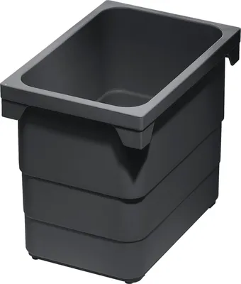 Image de Poubelle Ninka 4,2l Poubelle avec poignée pratique, plastique gris foncé