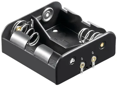 Produktbild von Goobay 45834 2x C (Baby) Batteriehalter, Schwarz