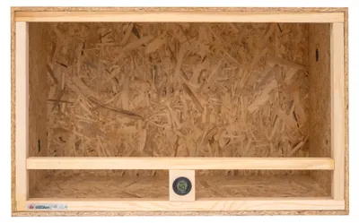 Produktbild von ITA Holz Terrarium 80х50х50 cm mit Seitenbelüftung & Integriertem Hygrometer - Holzterrarium aus OSB-3 Platten - Terrarien für Reptilien, Schlangen, Amphibien - EU Produkt,