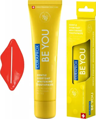 Immagine prodotto di Curaprox Dentifricio Be You Pompelmo Bergamotto 60ml con spremiagrumi Vegan