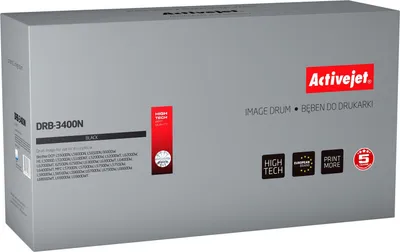 Zdjęcie produktu dla Activejet Bęben DRB-3400N (zamiennik Brother DR-3400; Supreme; 50000 stron; czarny), Zamiennik, Brother, Brother DCP: L5500DN, L5600DN, L5650DN, 6600DW. Brother HL: L5000D, L5100DN, L5100DNT, L5200DW,..., 1 szt., 50000 stron(y), Druk laserowy