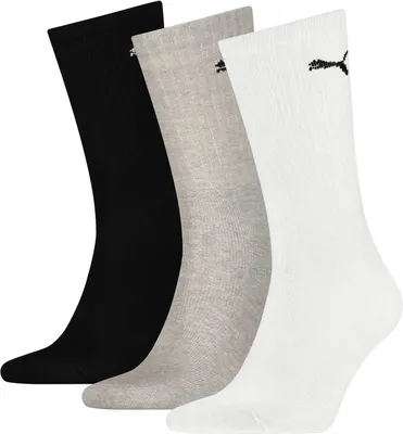 Immagine prodotto di Calzini sportivi unisex PUMA, confezione da 3 - Sport Crew Lightweigth, calzini da tennis, tinta unita multicolore 47-49
