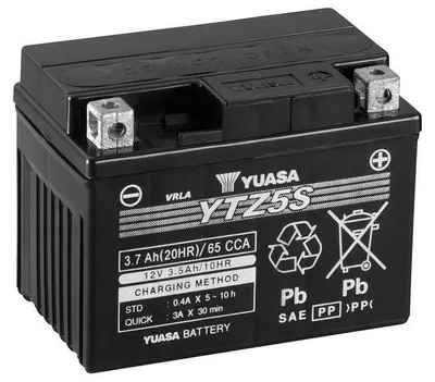 Obrázek produktu pro YUASA YTZ5S AGM W/C – bezúdržbová vysokovýkonná baterie typu AGM