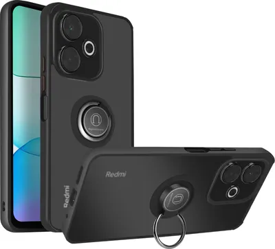 Produktbild von Avizar, Handyhülle mit Ring-Halterung Xiaomi Redmi 13, Schwarz