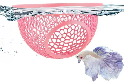 Immagine prodotto di Nascondiglio per acquario, gamberetti, pesce combattente, rete rosa, galleggiante