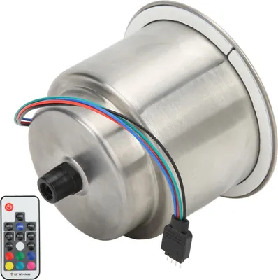 Obrázek produktu pro Držák nápojů do auta RGB, 14 LED diod, nerezová ocel, s dálkovým ovládáním pro loď, jachtu, obytný vůz, nákladní automobil