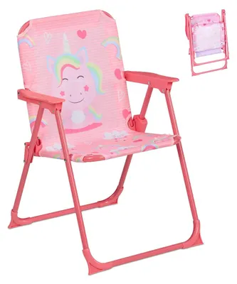 Immagine prodotto di Sedia da campeggio per bambini pieghevole - Con unicorno - Leggera - 51,5 x 36 x 37,5 cm