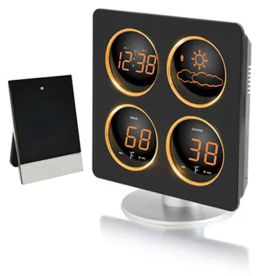 Image de Techno Line WS 6830 - Station météo - sans fil - noir/argenté