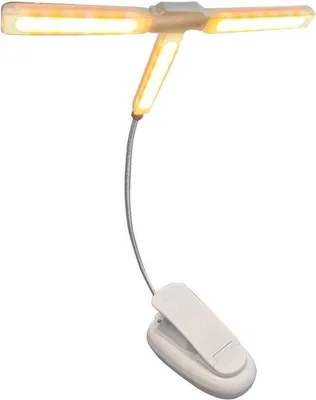 Productafbeelding van Boeklamp Klem - Leeslampje Flexibel - Lezen in Bed - Verstelbare Helderheid - 86 g - Wit