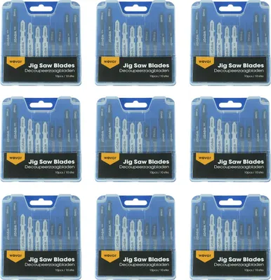Image de Lames de scie sauteuse pour bois et métal - lot de 10 x 10 pièces
