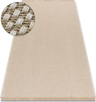 Produktbild von Teppich JUTE 3731 creme / beige - Jute, flachgewebt, Fransen beige 200x290 cm