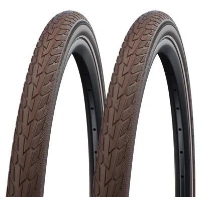 Produktbild von 2x Schwalbe Road Cruiser 42-622 braun Drahtreifen K-Guard 28x1.60 Fahrradreifen