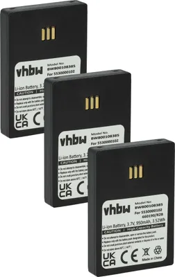 Produktbild von vhbw 3x Akku kompatibel mit Siemens CUC325 schnurlos Festnetz Telefon (950 mAh, 3,7 V, Li-Ion) Schwarz