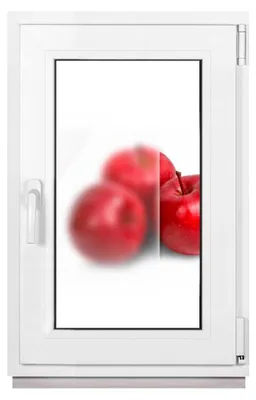 Produktbild von Kellerfenster Kunststoff - Drehbar 2-fach - Mattglas - Breite 55 cm - Höhe 80 cm - DIN rechts - Griff links - Fenster