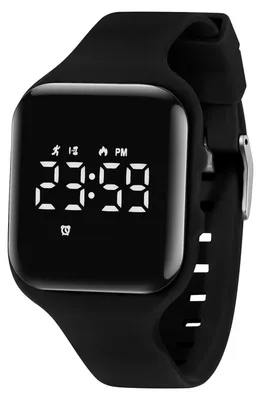Produktbild von Digitaluhr Kinder Mädchen Jungen mit Schrittzähler Wecker Stoppuhr Licht Datum-Sport Armbanduhr ohne App und Handy mit Silikonarmband Schwarz