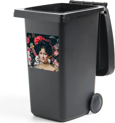 Produktbild von MuchoWow® Mülltonnenaufkleber Malerei - Blumen - Natur 40x40 cm - Abfall-Aufkleber - Container - für Abfallcontainer
