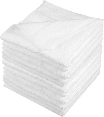 Obrázek produktu pro Sada mikrovláknových utěrek - utěrky na čištění - vhodné pro všechno - bez vláken - 30x30 cm, 12 kusů - bílé
