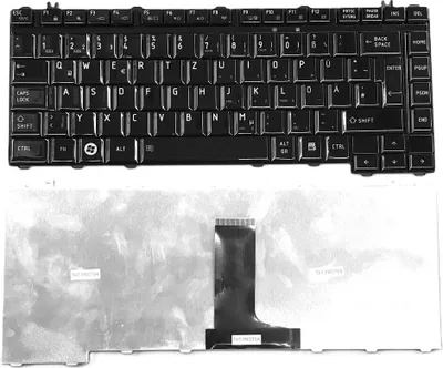 Obrázok produktu pre GERMAN - Čierna lesklá klávesnica kompatibilná s Toshiba Satellite M209, L515