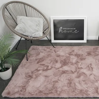 Produktbild von Consilio Concept CLOUD Fellteppich 200x290 pink rosa Teppich supersoft 39 mm Höhe soft weich Hasenfell Imitat