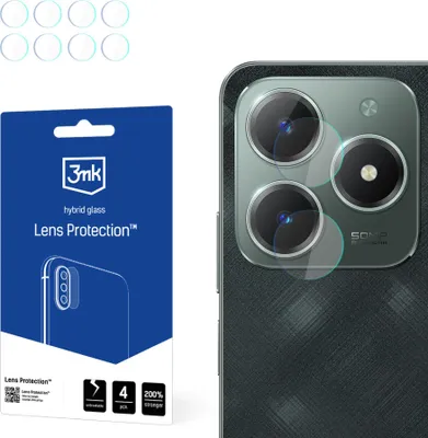 Produktbild von 3mk Hybridglas Lens Protection für Realme C61 Kamera Objektiv Kameralinse 0,16mm 6H (4 Stück)