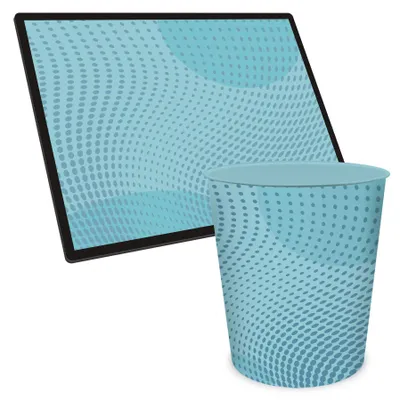 Produktbild von ITENGA Papierkorb Schreibtischunterlage Set - ca. 15 Liter - BOC5 blau