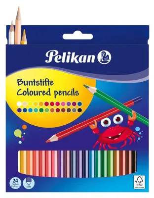 Produktbild von Pelikan Buntstifte Standard sechseckig 24er Kartonetui