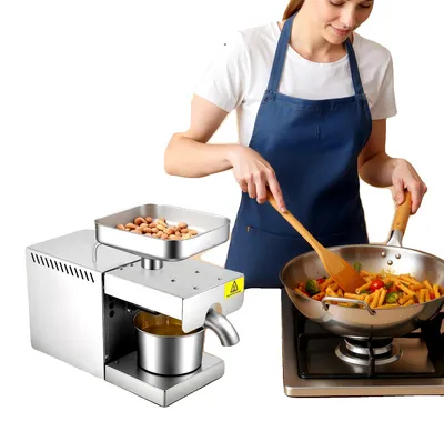 Produktbild von Ölpressmaschine, 600W Leistung, 220V Spannung, 45% Ölausbeute, Kalt- und Heißpressung, Abmessungen 41*16*31 cm