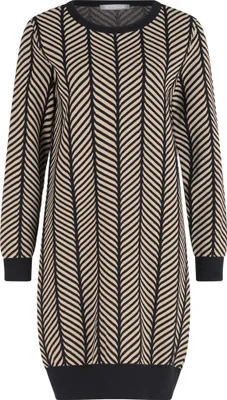 Produktbild von Betty & Co Damen Strickkleid knielang Langarm Rundhals mehrfarbig 95 cm Gesamtlänge