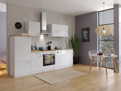 Produktbild von Küche Küchenzeile Küchenblock Einbauküche Weiß Malia 280 cm Respekta