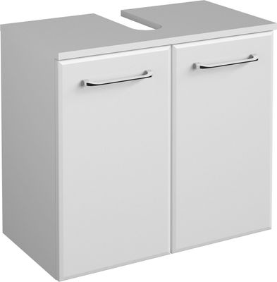 Waschbeckenunterschrank - Weiß Hochglanz - B 60 cm - 2 Türen
