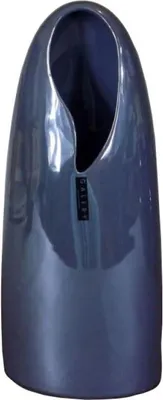 Zdjęcie produktu dla Wazon ceramiczny w kolorze niebieskim duży 16x8x37 cm
