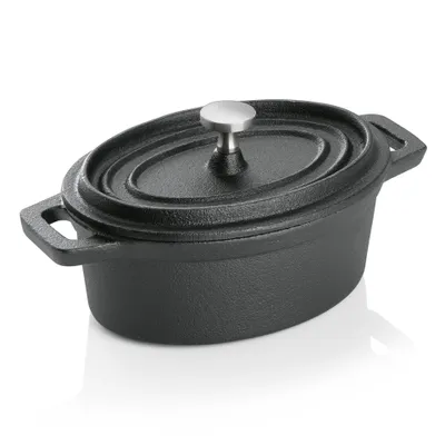 Produktbild von Cocotte, 12 x 9 x 5 cm, schwarz, Gusseisen