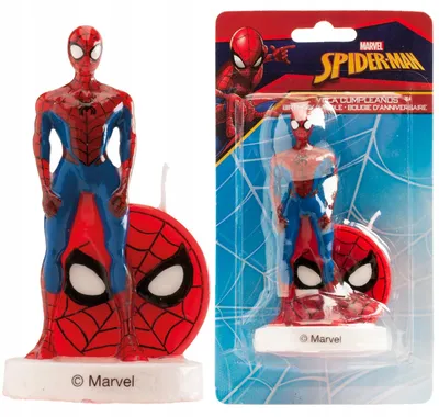 Produktbild von Geburtstagskerze Spiderman 3D Figur Tortendekoration
