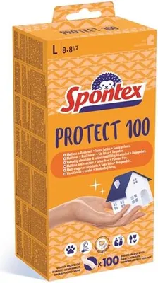 Obrázek produktu pro Jednorázové vinylové rukavice Spontex P- vel. L, 100ks