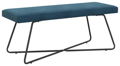 Immagine prodotto di vidaXL Panchina Uni Blu 110 x 40 x 45 cm Samt