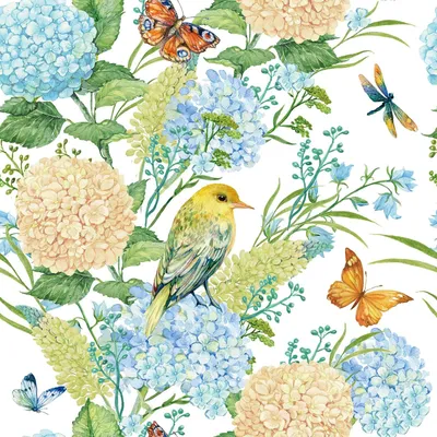 Produktbild von Solidchoice – Selbstklebende Tapete mit Vogel- und Blumenmuster