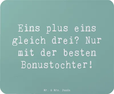Produktbild von Mr. & Mrs. Panda Mauspad Spruch Beste Bonustochter - Meeresbrise - Geschenk, Familienleben, mousematte, Mousepad, Glück, Familie, Mathematik, Mouse Pad, pc, Stieftochter