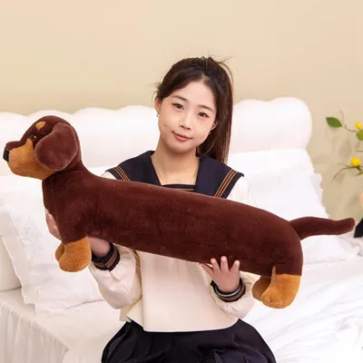 Produktbild von Dackel Plüschkissen Hund Körperkissen Umarmungskissen Tier Kuscheltier Schlafkissen Sofakissen Heimdekoration