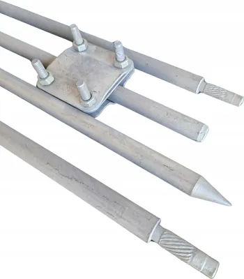 Produktbild von Blitzableiter Erdungselektrode klappbar Stabstift PV 6MB 4x1,5M Feuerverzinkt + Verbinder
