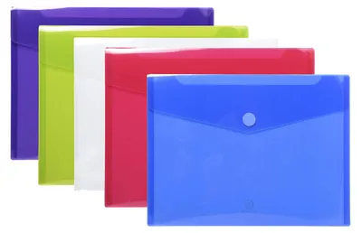 Immagine prodotto di Exacompta 10x Confezione da 5 tasche per brochure in PP, A4 - assortite - 56420E